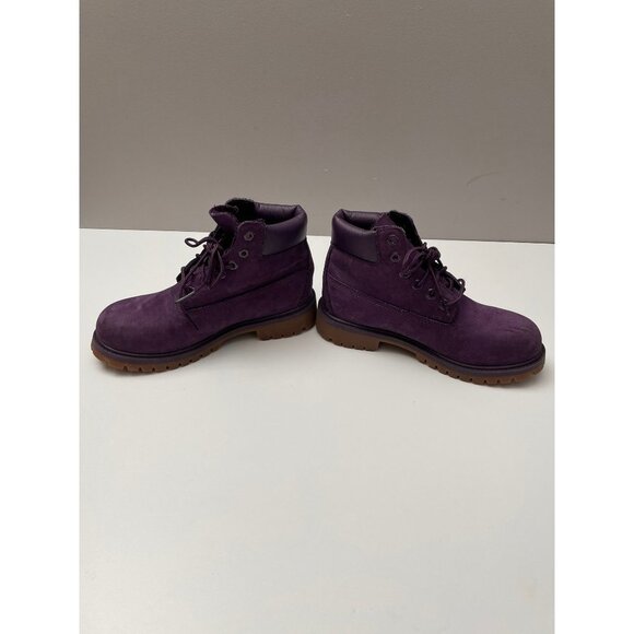 Purple Timberland Boots Waterproof Girl’s  Size 1.5 - Picture 4 of 7